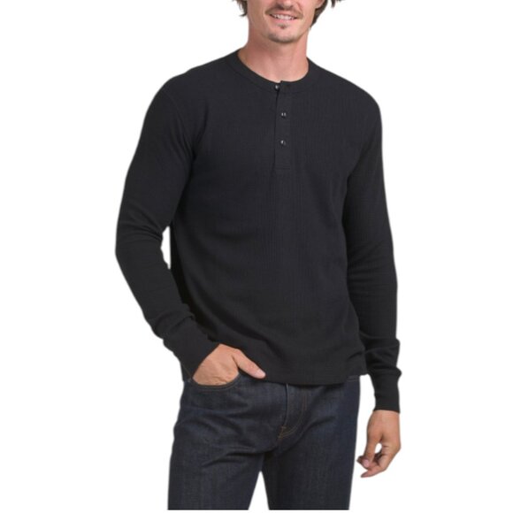 BUCK MASON Vintage Thermal Henley Top - Picture 1 of 2